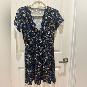 Nine Britton Navy Floral Mini Dress